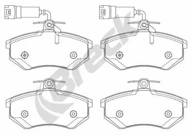 Комплект тормозных колодок, дисковый тормоз BRECK купить